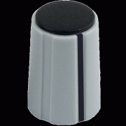 Sifam British Collet Knob with line, 10mm, grey, 1/8 shaft