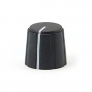 British Collet Knob with line, black 15mm
