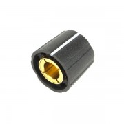 British Collet Knob with line, black 15mm