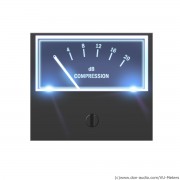 VU-Meter S-500 dB Compression Blue