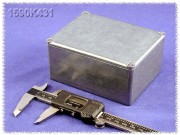 Zinc Diecast Enclosure 94x112x52 mm, Natural Aluminum