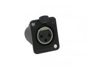 DE 3F XLR BLK/SLV S/CUP