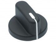 Daka-Ware Two-Shot Skirted Control Knob 1507 Black