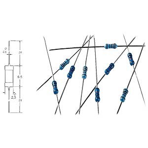 1/2 watt, metallfilm resistor-set 1% tolerance, 24 pos, series