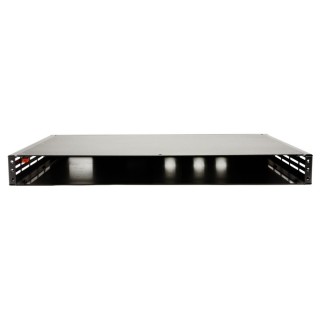 1U V-Case Gehuse mit Mono & Mic Rckplatte, belftete Seiten