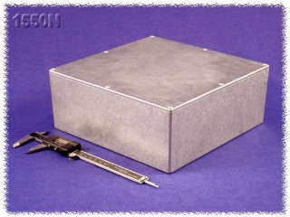 Diecast Enclosure 250x250x97 mm, Natural Aluminum