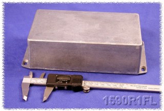 Aluminium Gehuse, Deckel mit Montagewinkeln 111x192x57 mm, natur