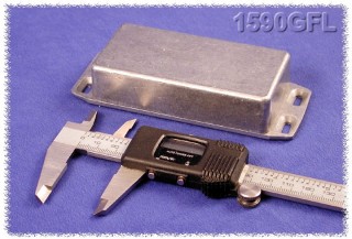 Aluminium Gehuse, Deckel mit Montagewinkeln 50x100x21 mm, natur
