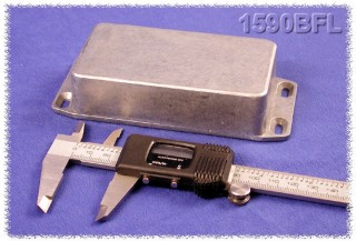 Aluminium Gehuse, Deckel mit Montagewinkeln 60x112x27 mm, natur