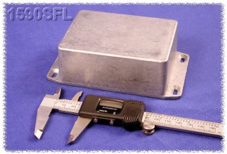 Diecast Enclosure, Flanged Lid 82x110x40 mm, Natural Aluminum