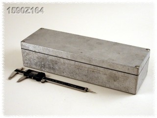 Aluminium Gehuse, wasserdicht 120x361x60 mm, grau-silbern