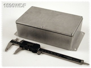 Aluminium Gehäuse, wasserdicht, Boden mit Montagewinkeln 119x187x52 mm,...