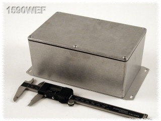 Watertight Diecast Enclosure, Flanged Base 119x187x78 mm, Natural Aluminum