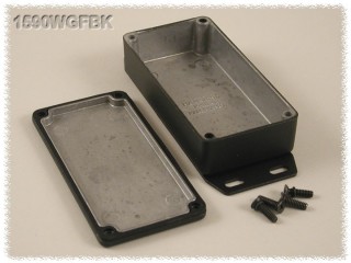 Aluminium Gehuse, wasserdicht, Boden mit Montagewinkeln 50x100x21 mm,...