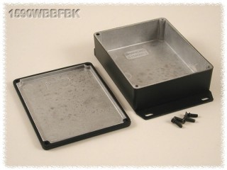 Aluminium Gehäuse, wasserdicht, Boden mit Montagewinkeln 93x119x30 mm,...