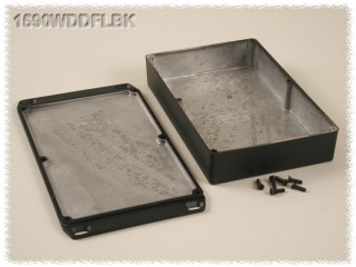 Aluminium Gehuse, wasserdicht, Deckel mit Montagewinkeln 119x187x33 mm,...