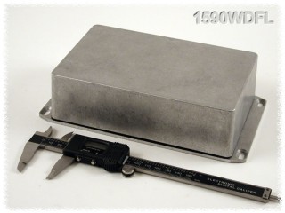 Watertight Diecast Enclosure, Flanged Lid 119x187x52 mm, Natural Aluminum