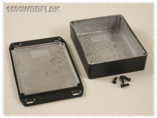 Aluminium Gehuse, wasserdicht, Deckel mit Montagewinkeln 93x119x30 mm,...
