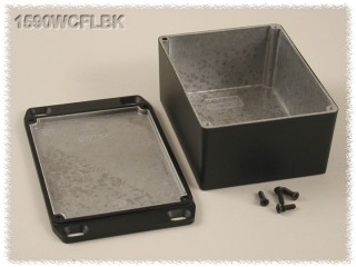 Watertight Diecast Enclosure, Flanged Lid 94x120x53 mm, Black