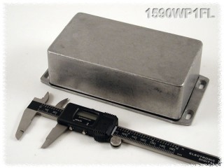 Aluminium Gehuse, wasserdicht, Deckel mit Montagewinkeln 95x121x57 mm,...