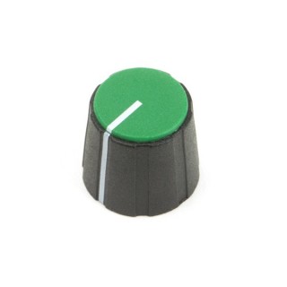 Black British 15mm Collet Knob with line, green cap