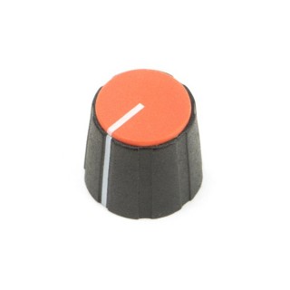 Black British 15mm Collet Knob with line, orange cap