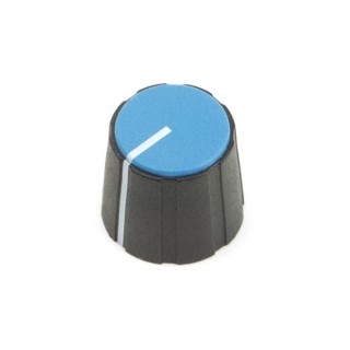 Black British 15mm Collet Knob with line, blue cap