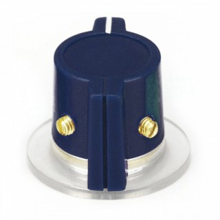 Classic Marconi knob, skirted, dark-blue