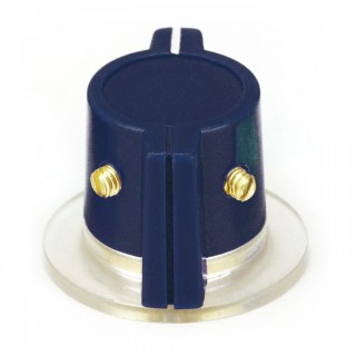 Classic Marconi knob, skirted, dark-blue 2 x Set screw, 1/4 Shaft hole