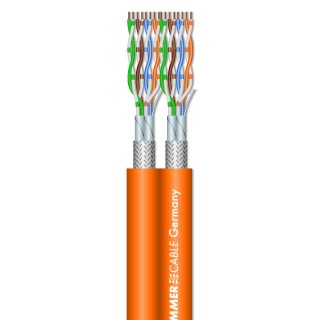 DMX & Power Cable DUPLEX 2 x CAT.7, FRNC, 17 x 8,5 mm, orange