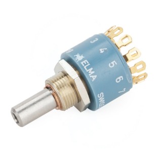 Elma Drehschalter Typ 01 1 Ebene 1 x 12 Unterbrechend, endlos, 6mm Hollow...