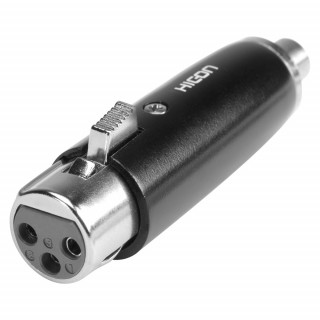 HICON Adaptor - Cinch female/XLR 3-pol female straight, black
