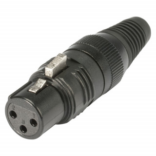 HICON HI-X3CF-G XLR 3-Pole plug gold contacts black