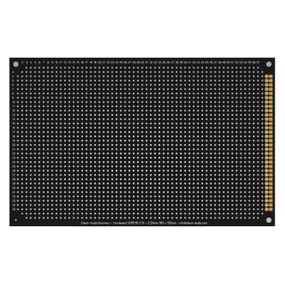 Lochrasterplatine 160x100mm 2,54mm, Premium, schwarz, vergoldete Ltpads