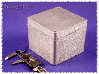 Thick Wall Diecast Enclosure 121x121x81 mm, Natural Aluminum