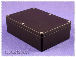 Massives Dickwand Aluminium Gehäuse 121x171x45 mm, schwarz