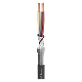 Microphone cable Square 4-Core MKII, 4 x 0,20 mm2, 6,50 mm diameter, black