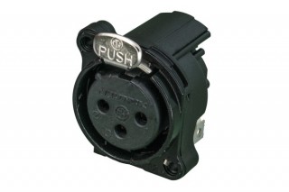 Neutrik NC3FBH1-B XLR Chassis Connector