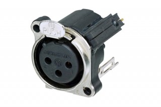Neutrik NC3FBV2-SW XLR Einbausteckverbinder