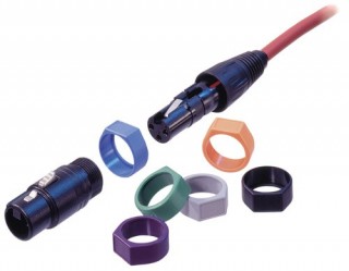 Neutrik XCR color coding rings with labeling block