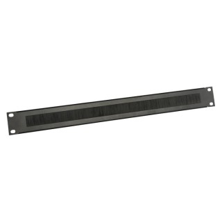 Rack Panel 1 U steel with Brush Strip