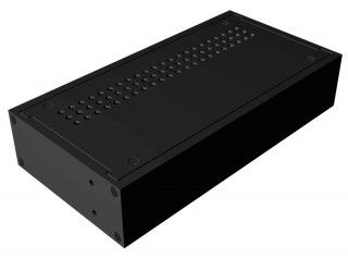 Spectra Vented Desktop Aluminum Enclosure, black vented, depth 108 mm