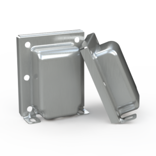 Unpainted vertical steel end bells for US EI-100 (1) lamination