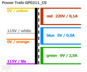VK1 Varimu Power Transformer - Pri.: 2x115v- Sec.: 220v, 9v and 5v