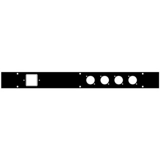 N-Mod Rear Panel 1RU Simple IEC 4 XLR (2 x In / 2 x Out)