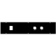 N-Mod Rückplatte 2RU Simple IEC (without fuseholder) 2 XLR (Input / Output)