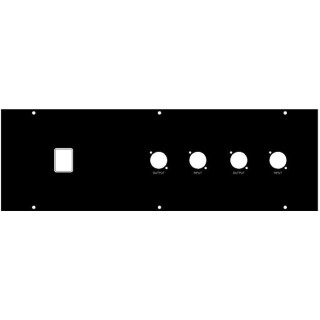 N-Mod Rear Panel 3RU Simple IEC (without fuseholder) 4 XLR (2 x Input / 2 xOutput)