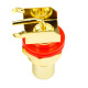 RCA Cinch High-End PCB Einbaubuchse Gold, rot