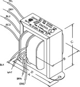 Hammond Netztrafo 3.6VA 12V@0.3 266F12B