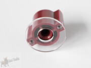 rot Marconi style Drehknopf, skirted Standard none, Knurled Shaft-hole